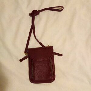 TIME & TRU Crossbody 4 Compartments, 2 Side Zip, Snap Cls Outer Slide in Compart